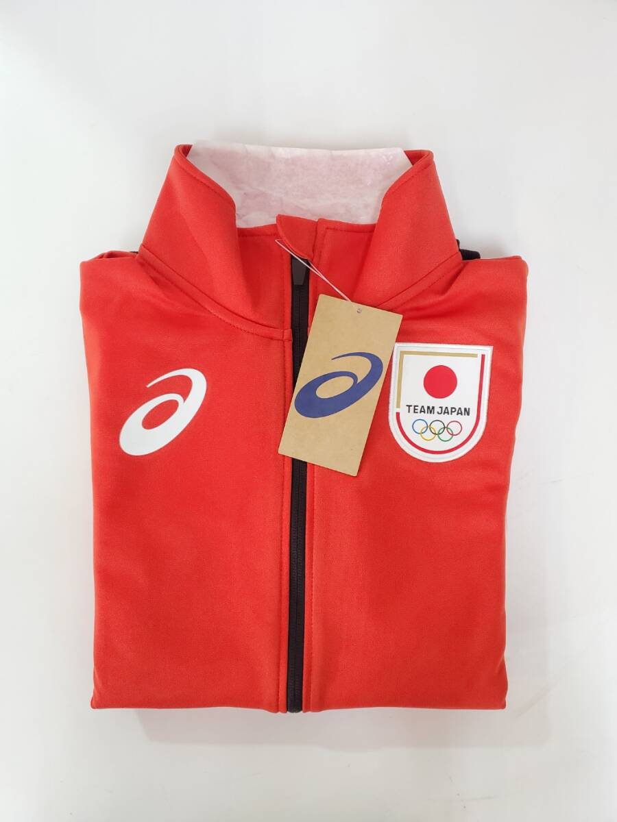 【未使用 タグ付】 アシックス asics ニットFZジャケット (JOC) ジャージ 赤 レッド サイズXS チームジャパン 日本製 2033B608