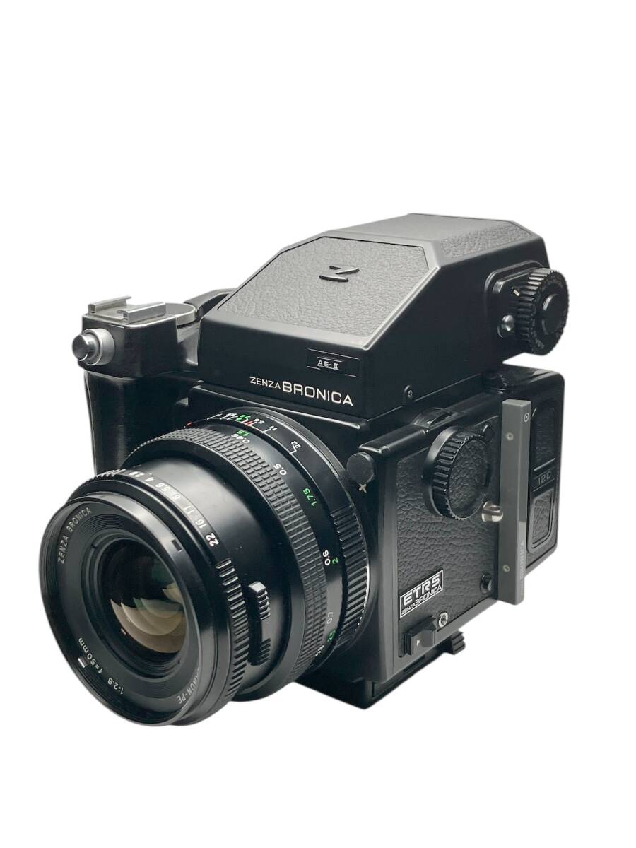 ZENZA BRONICA ETRS / ZENZANON-PE 50mm F2.8 / AE-II ブロニカ 中判カメラ 美品 //IS125602