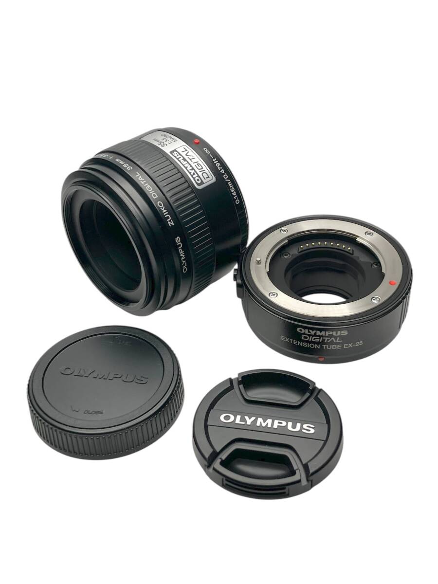 OLYMPUS ZUIKO DIGITAL 35mm F3.5 MACRO / EXTENSION TUBE EX-25 オリンパス マクロレンズ 美品 //IS188214