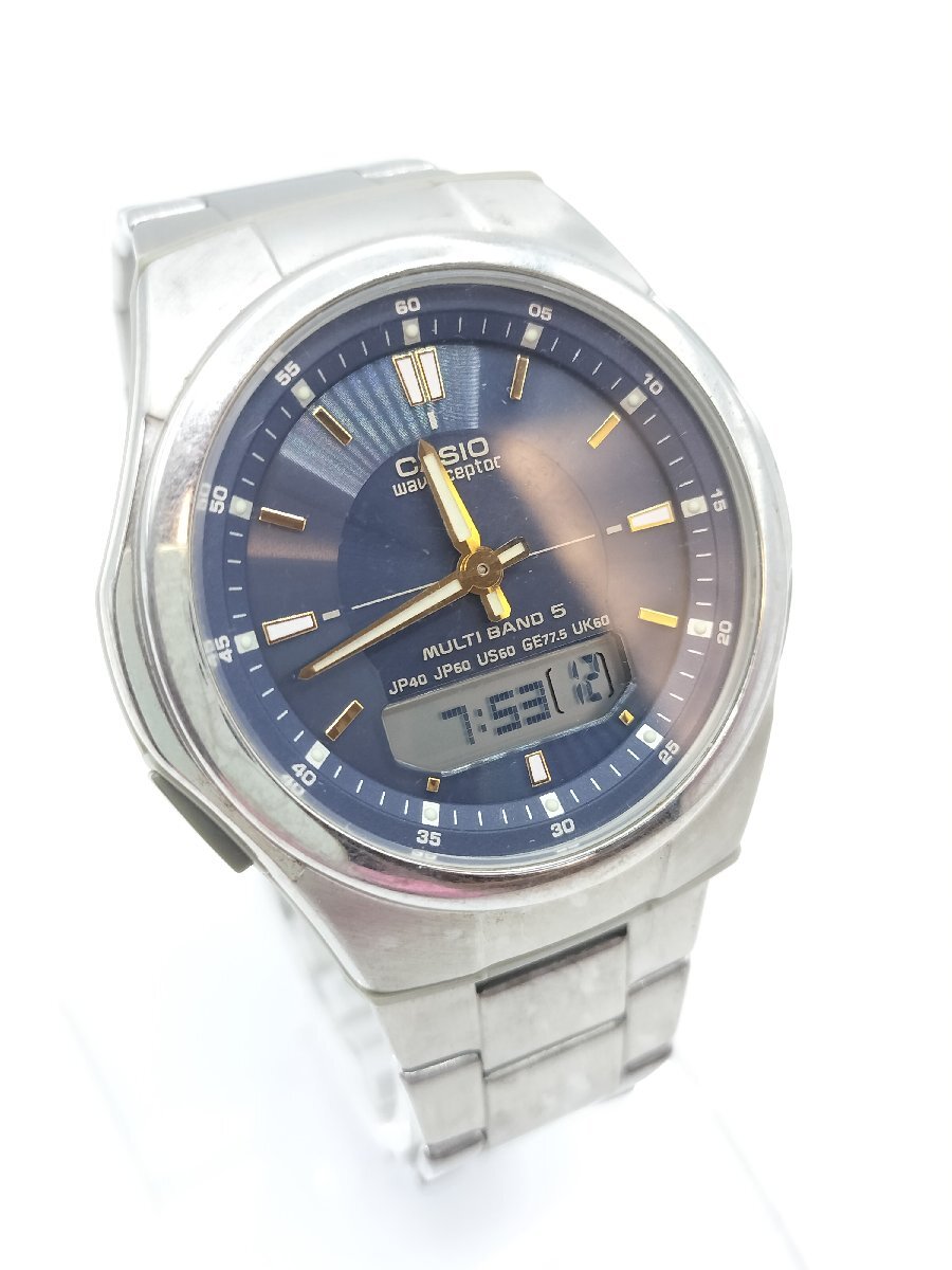 CASIO 　カシオ　電波ソーラー腕時計　ウェーブセプター　4709 WVA-M480　稼働品　クォーツ　メンズ　J2033