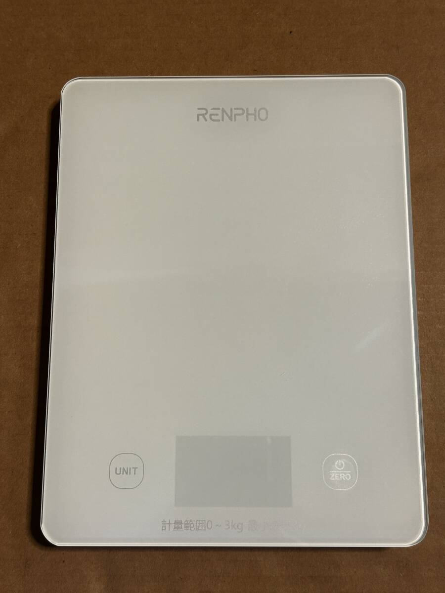 【通電OK・現状品】RENPHO スマートキッチン・デジタルスケール R-T003 ホワイト