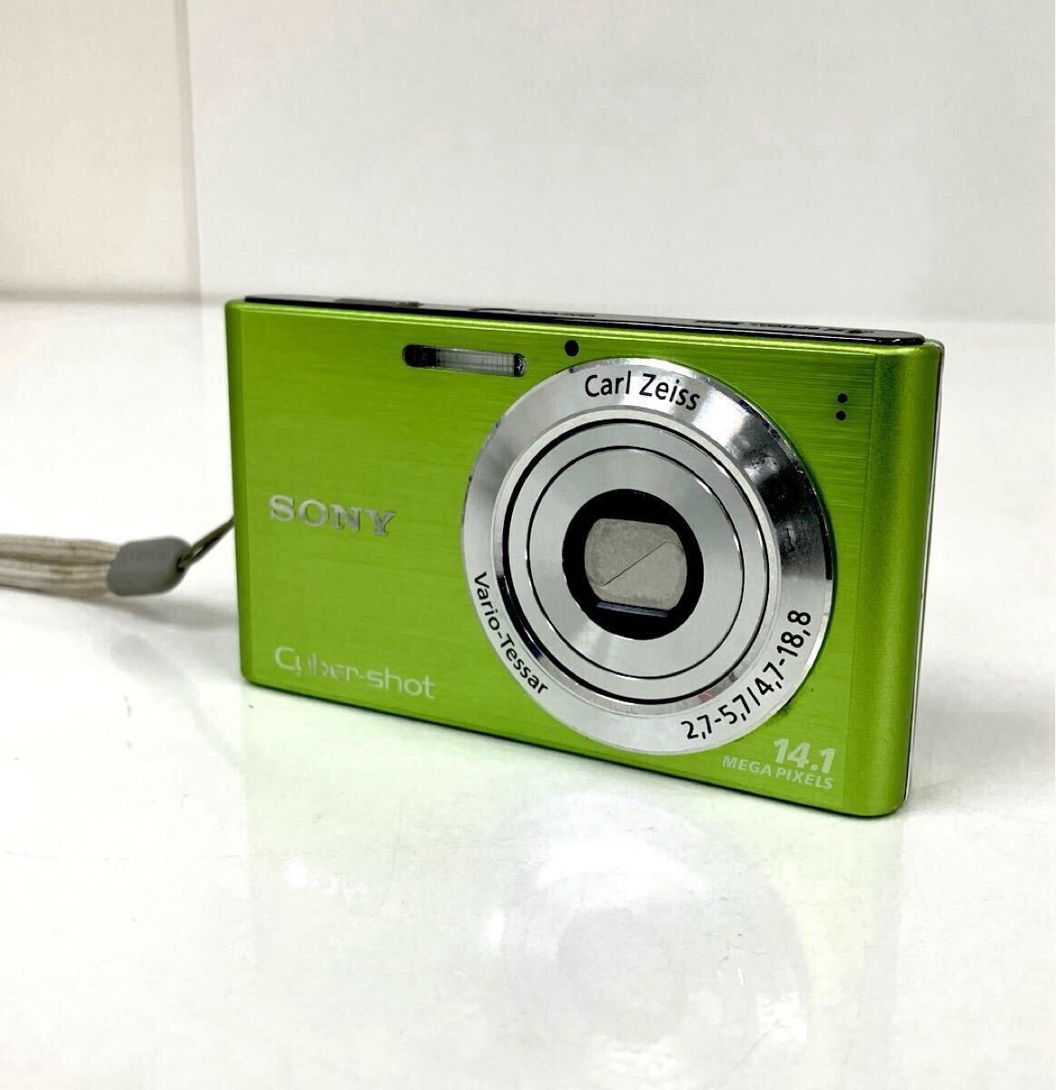 ★1円 〜 SONY ソニー Cyber-shot DSC-W320 コンパクト デジタルカメラ グリーン デジカメ 売り切り！