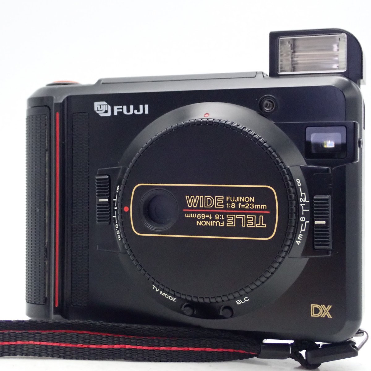 整備済 FUJIFILM TW-3 DX Tele wide ハーフフレイムフィルムカメラ 望遠広角 内蔵電池新品交換済 シャッターフラッシュ連写OK 8104953
