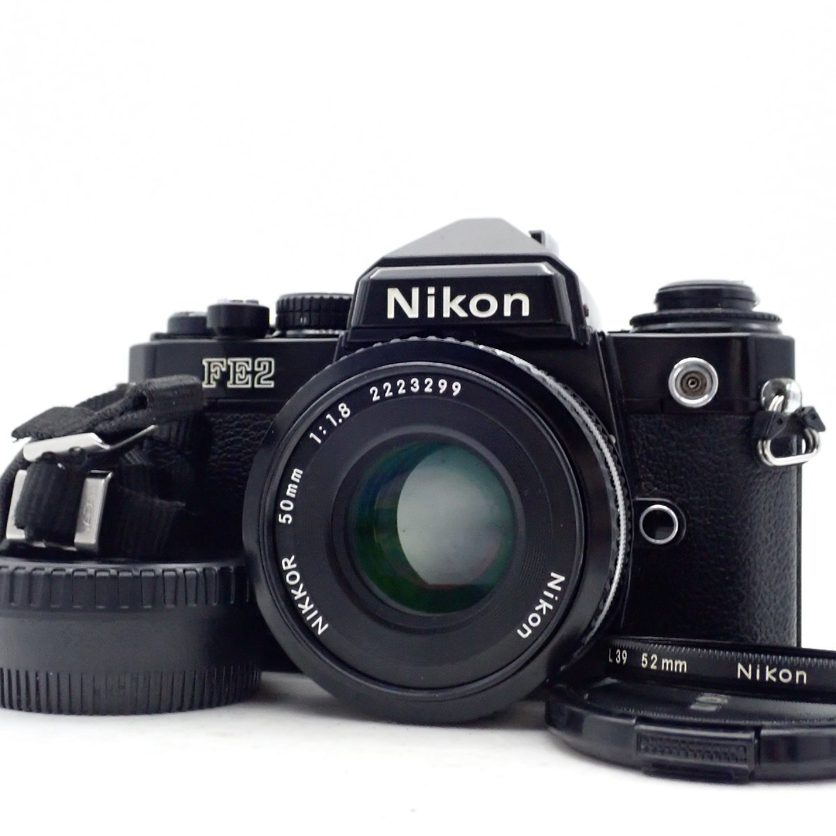 整備済 コレクター向け D刻印セット Nikon FE2 ブラック 一眼レフフィルムカメラ Ais Ai-s Nikkor 50mm f1.8 標準 単焦点 パンケーキレンズ