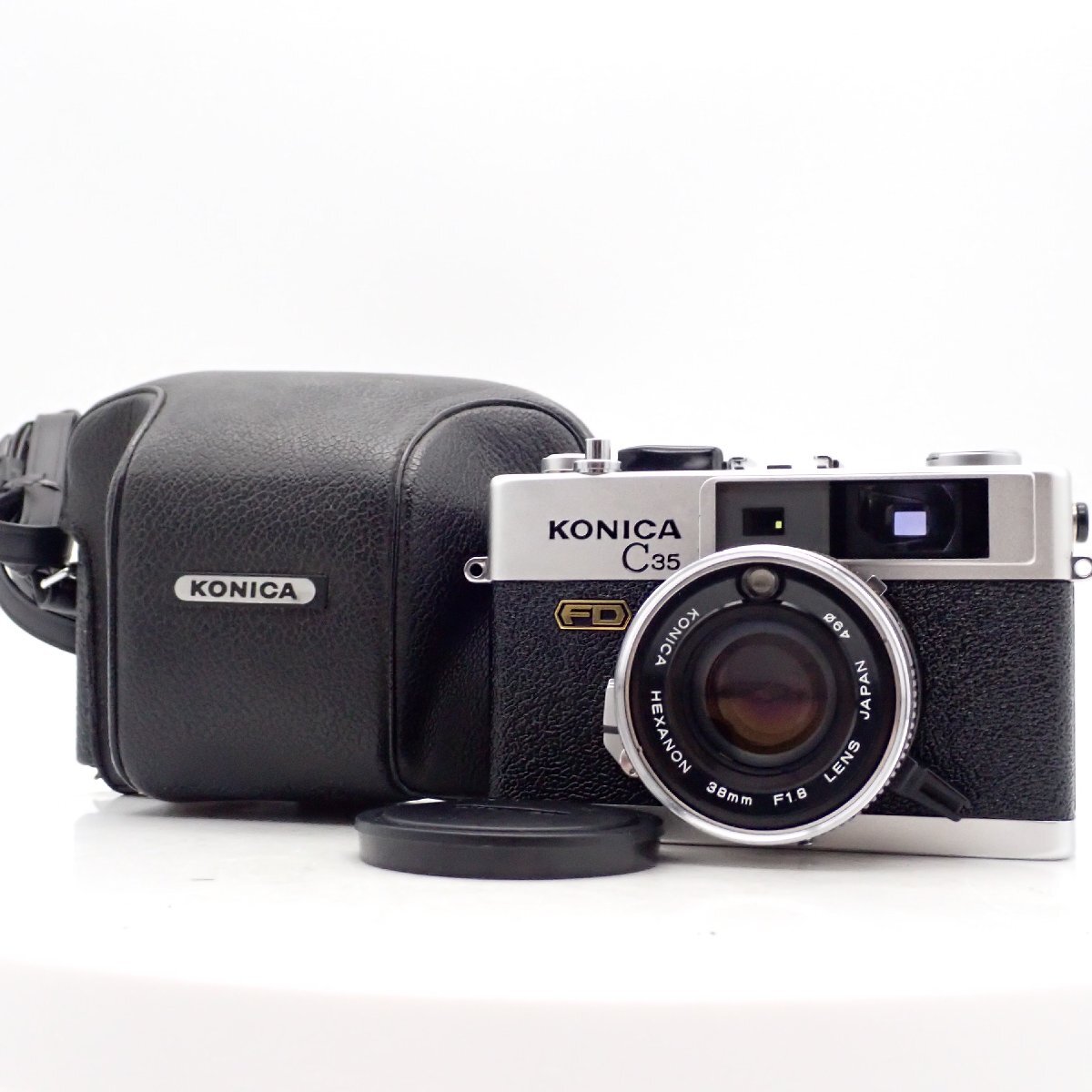 整備済 KONICA C35 FD HEXANON 38mm f1.8 レンジファインダー コンパクトフィルムカメラ 303587