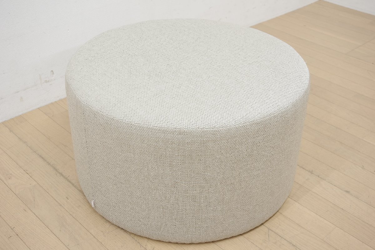 ADAL アダル A.T.I.C アティック スツール 腰掛け 丸 サークル 直径70cm 高さ40cm 廃盤 シンプル ベージュ オフホワイト ファブリック