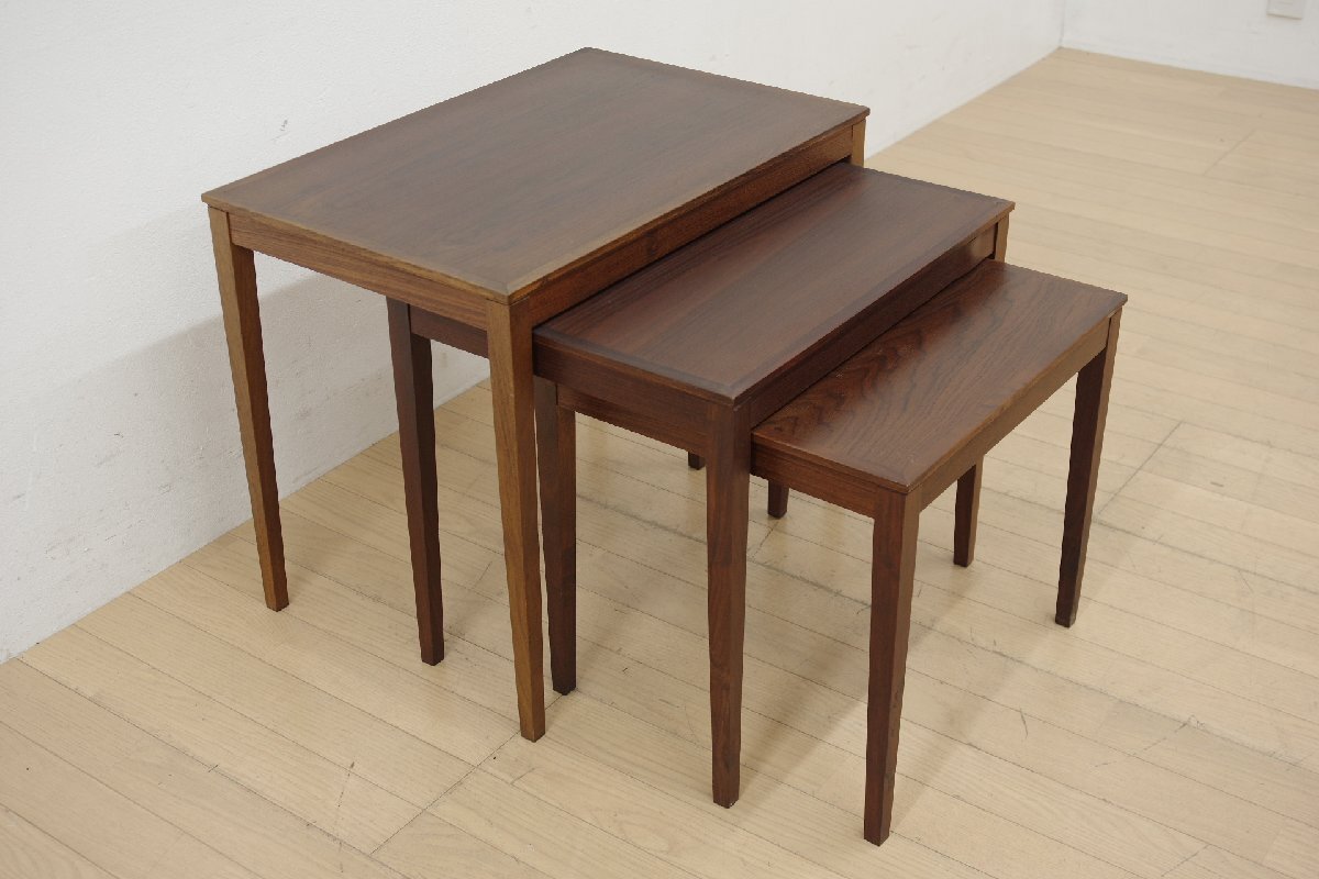 ビンテージ Bent Silberg Mobler ベントシルバーグモブラー ネストテーブル 3点セット サイドテーブル シンプル カフェ デンマーク 北欧
