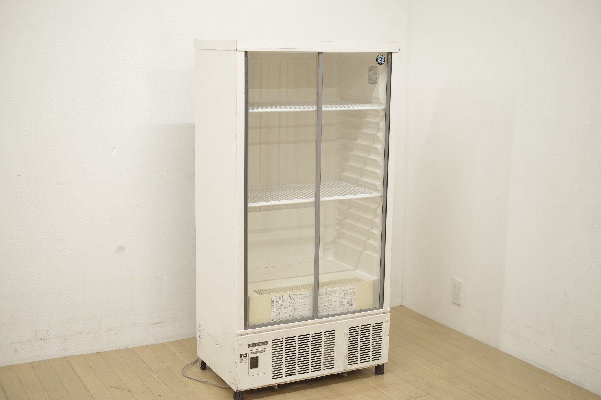 ホシザキ 小型冷蔵ショーケース SSB-70CT2 スライド扉タイプ 210L 2017年製 店舗 飲料 厨房 飲食店 動作確認済 中古 ドレン受け欠品