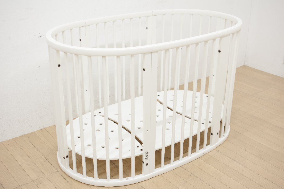 STOKKE ストッケ スリーピーベッドV3 ベビーベッド 新生児 幼児 フレームのみ 高さ調節可能 キャスター無し リビング 寝室 シンプル
