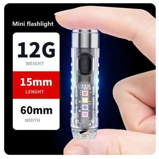 送料無料　未使用品　12G ハンディライト ミニ 懐中電灯 USB-C充電式 キーホルダーライト led 超小型 軍用 強力 防水 フラッシュライト