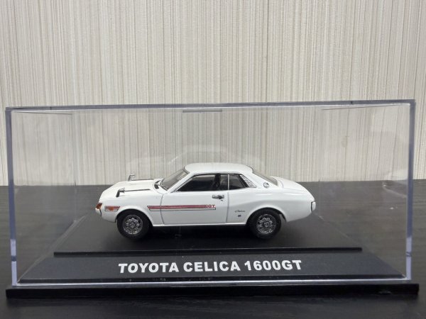 A3　EBBRO　エブロ　TOYOTA　トヨタ　CELICA 1600GT　セリカ　1/43　白色　ホワイトカラー　ミニカー　ケース付き　現状品