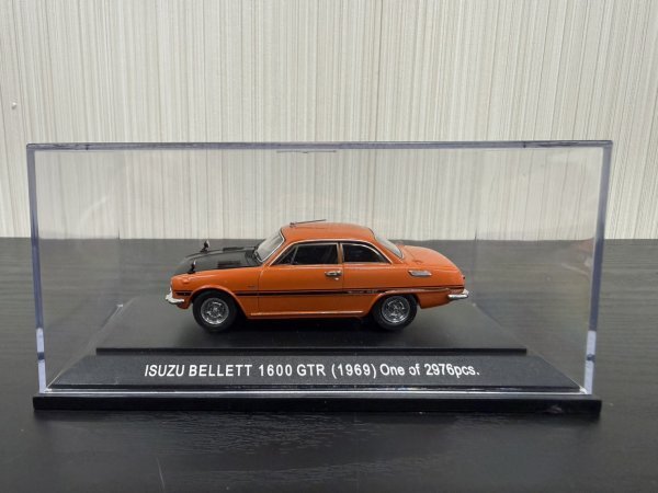 A3　EBBRO　エブロ　ISUZU BELLETT 1600GTR （1969） One of 2976pcs　1/43　いすゞ　ベレット　ミニカー　ケース付き　現状品