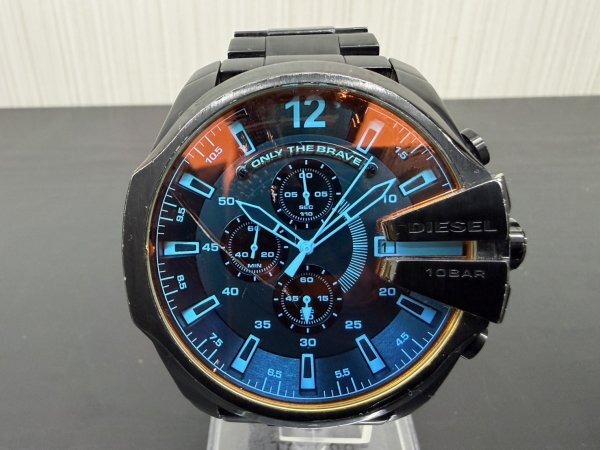 A3　DIESEL　ディーゼル　DZ-4318　クロノグラフ　ONLY THE BRAVE　メンズ腕時計　ブランド腕時計　現状品
