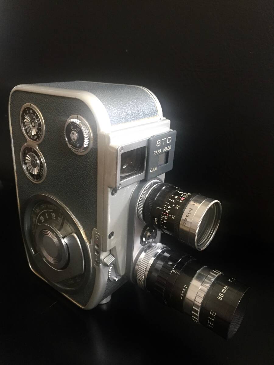 瓜生精機「Cinemax-8 8TD」（シネマックス8）1959年発売　完全動作 レンズは「Cine-NIKKOR」「Cinemax-8 TELE」 美品