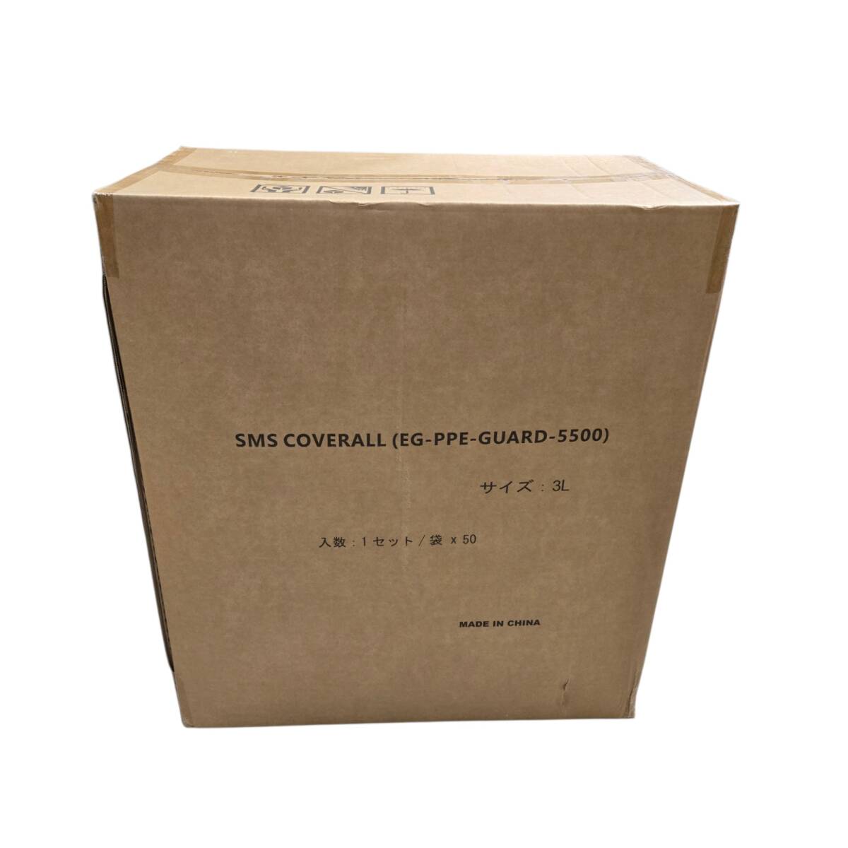 ◆未使用◆防護服 SMS素材 カバーオール サイズ3L 50着 1ケース 保護服 EG-PPE-GUARD-5500 作業着 ※同梱不可※ P4942N