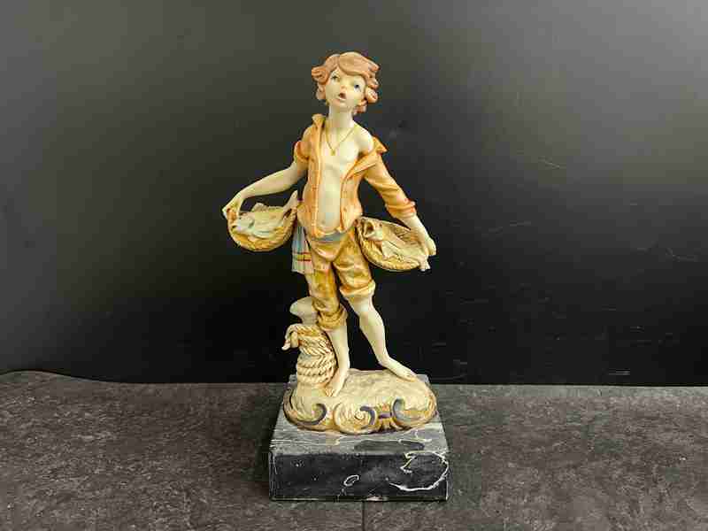 CT13537　GENUINE CARRARA MARBLE 大理石人形イタリー　ITALY彫刻　MARBLE