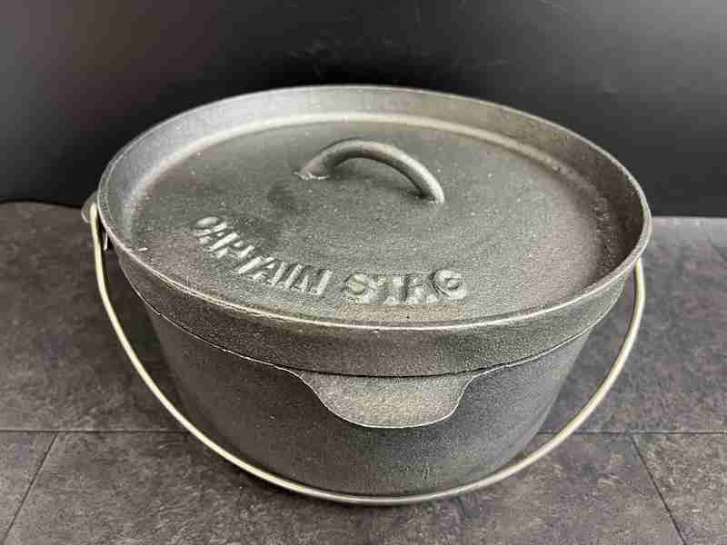 ct13670　CAPTAIN STAG 25cm 鍋 キャンプ用 ダッチオーブン 調理器具