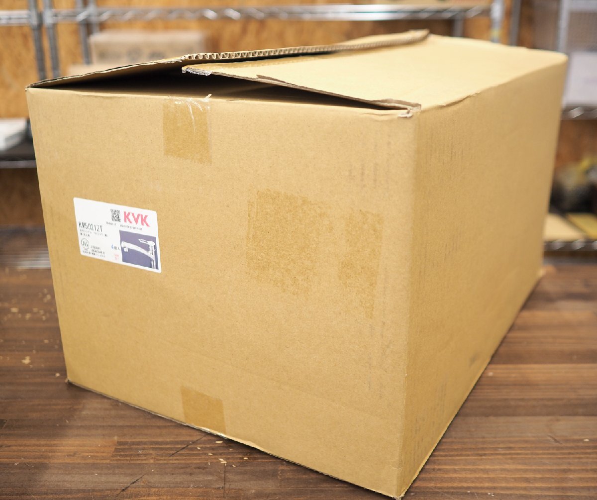 未使用保管品 KVK シングルシャワー付混合栓 KM5021ZT 寒冷地用 4台入り 台付1穴シングルレバー キッチン水栓