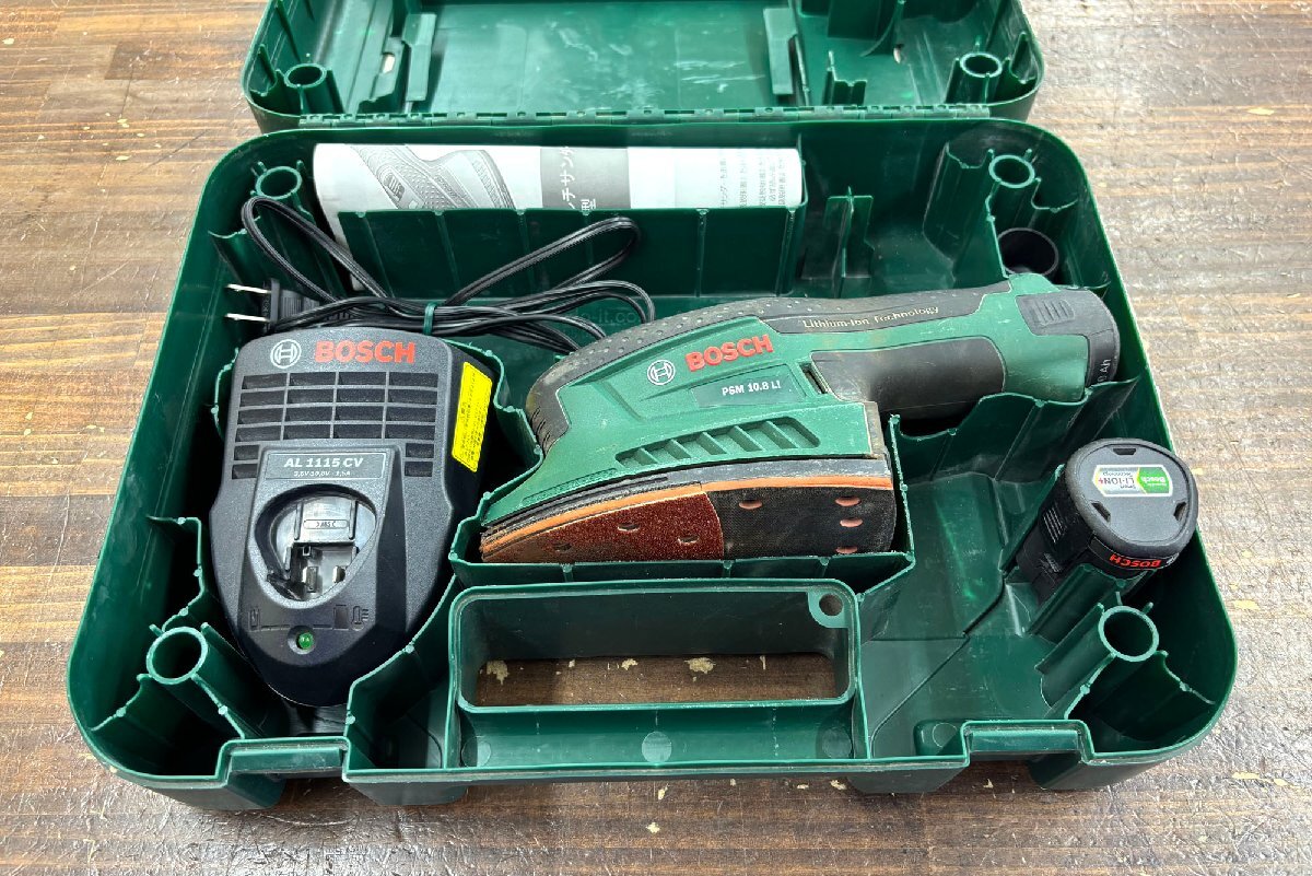 BOSCH/ボッシュ 10.8V リチウムイオン バッテリーマルチサンダー 充電器 バッテリー PSM10.8LIN グリーン 動作確認済み
