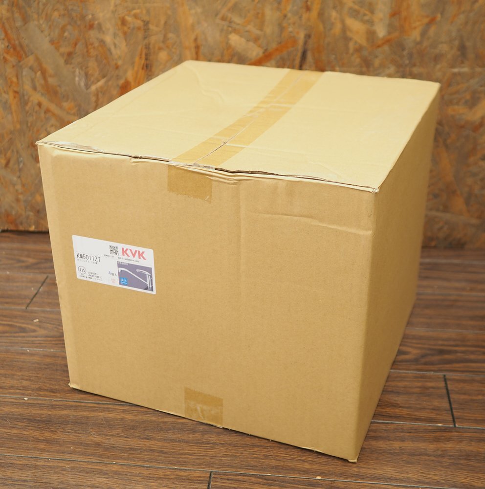 未使用保管品 KVK シングル混合栓 4台セット 台付シングル 13(寒) KM5011ZT 本体取付穴 36～38・寒冷地用