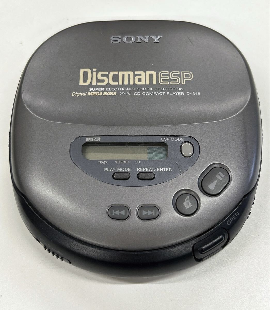 1円　SONY Discman D-345 ESP D345 ポータブルCDプレーヤー ソニーディスクマン オーディオ 動作確認済み