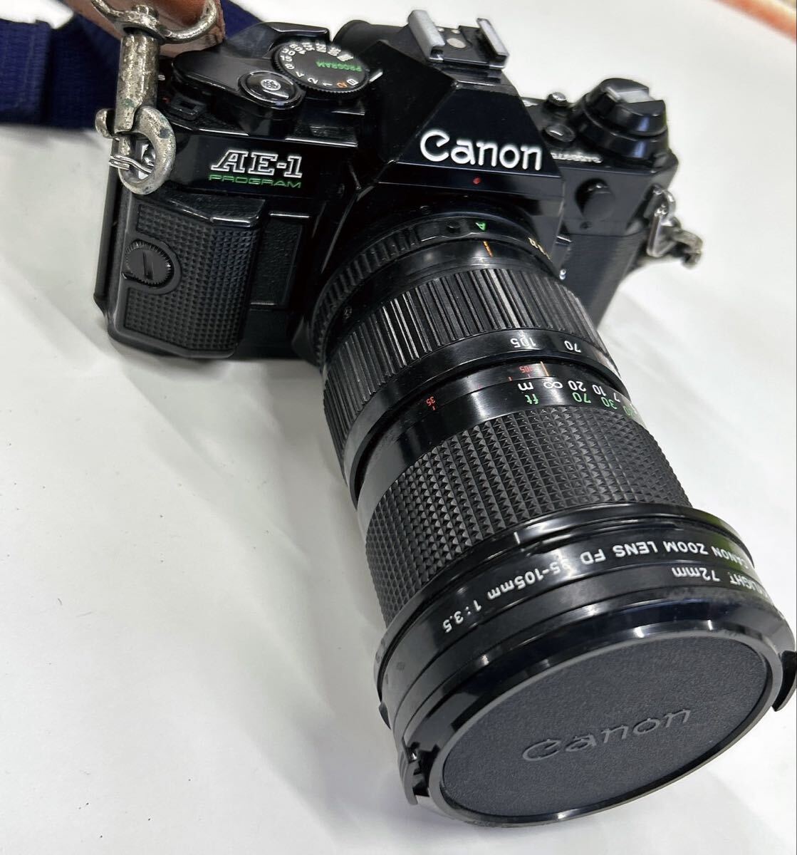 1円　Canon AE-1 Program Canon ZOOM LENS FD 35-105mm 1:3.5 キャノン 一眼レフ レンズ セット　動作未確認