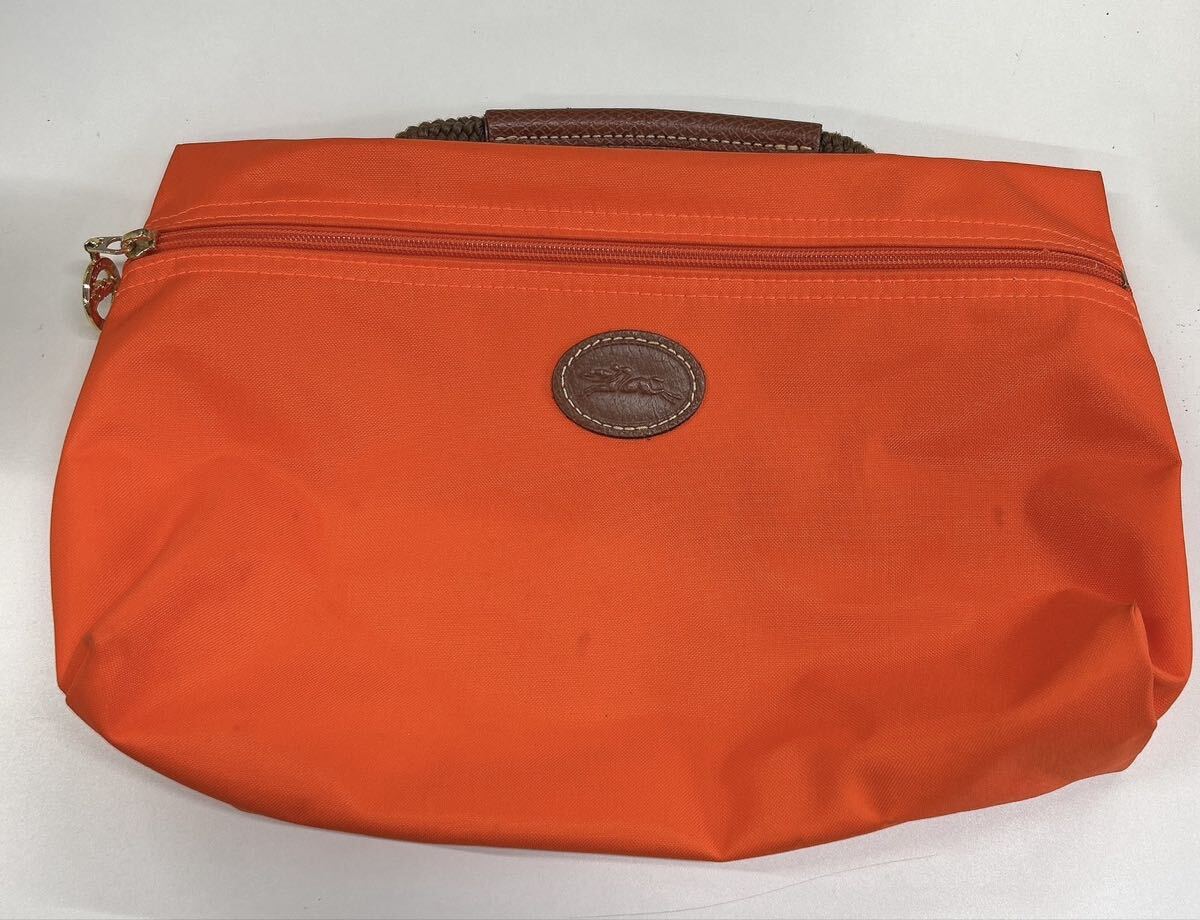 1円　ロンシャン LONGCHAMP ポーチ ル プリアージュ COSMETIC CASE サフラン　オレンジ　レディース　小物