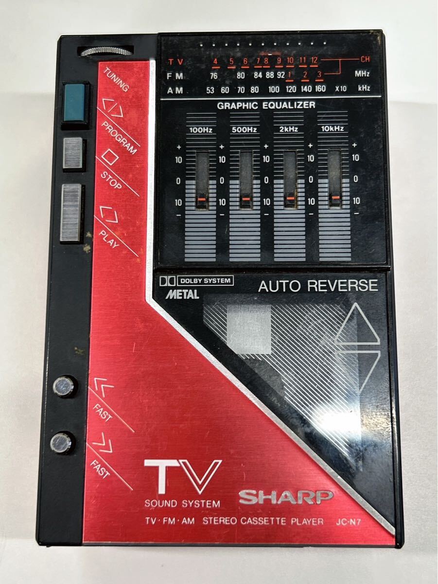 1円　SHARP ステレオヘッドホンカセットプレーヤー　JC-N7 シャープ　オーディオ機器　動作未確認