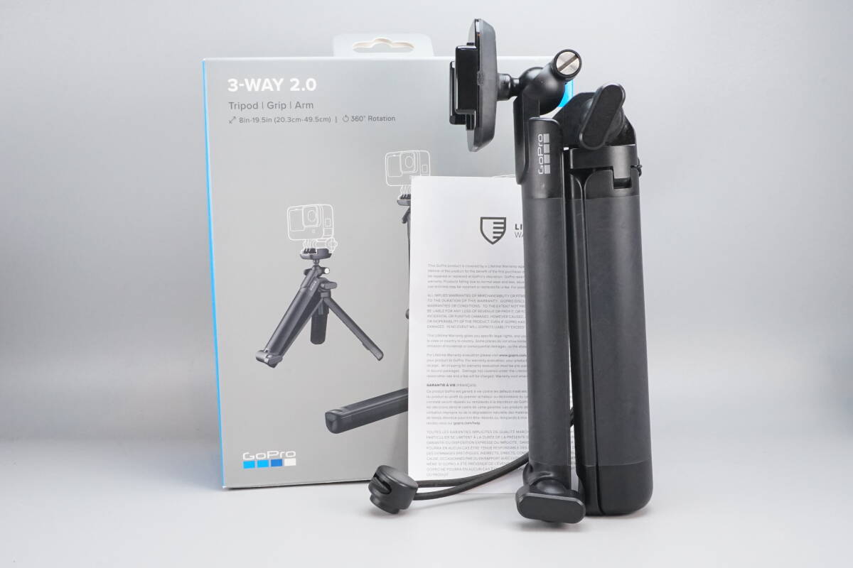 ★極美品★ GoPro 3-Way 2.0 純正 三脚 自撮り棒 スタンド 付属品完備 箱付 AFAEM-002