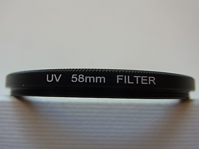 送料110円～　レンズ保護　紫外線カット　軽量　薄枠　UV　58mm　管理no.1