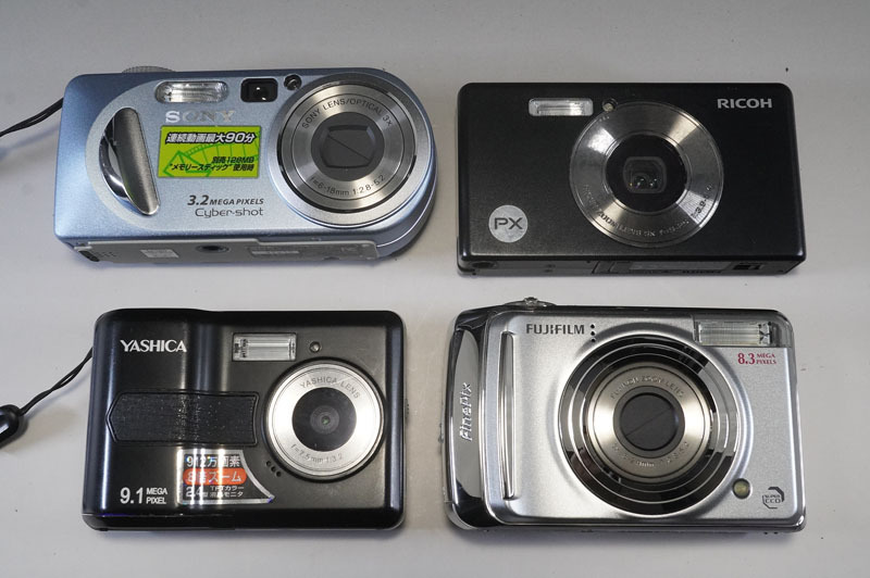 1円~【C662】SONY/ソニー DSC-P FUJIFILM/富士フィルム FinePix A800 YASHICA/ヤシカ EZ F924 RICOH/リコー PX コンパクトデジタルカメラ
