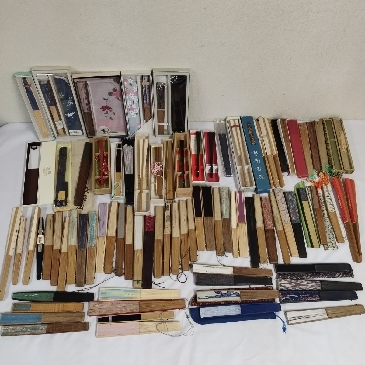 エ0322 扇子 まとめ 大量 セット 京扇子 白竹堂 文扇堂 京風美 せんす 和装小物 扇 着物 小物 伝統工芸 ファッション小物 和装