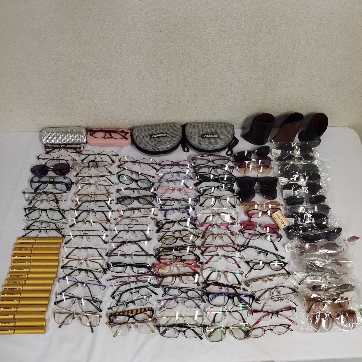 ウ0322 眼鏡 メガネ まとめ 大量 セット サングラス 老眼鏡 めがね フレーム JINS Silhouette POLO マリ クレール RODAFLEX ミラショーン