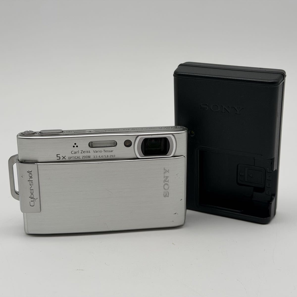 【動作品】SONY ソニー ◆ Cyber-shot DSC-T200 サイバーショット シルバー コンパクトデジタルカメラ 充電器付き MY260305-007