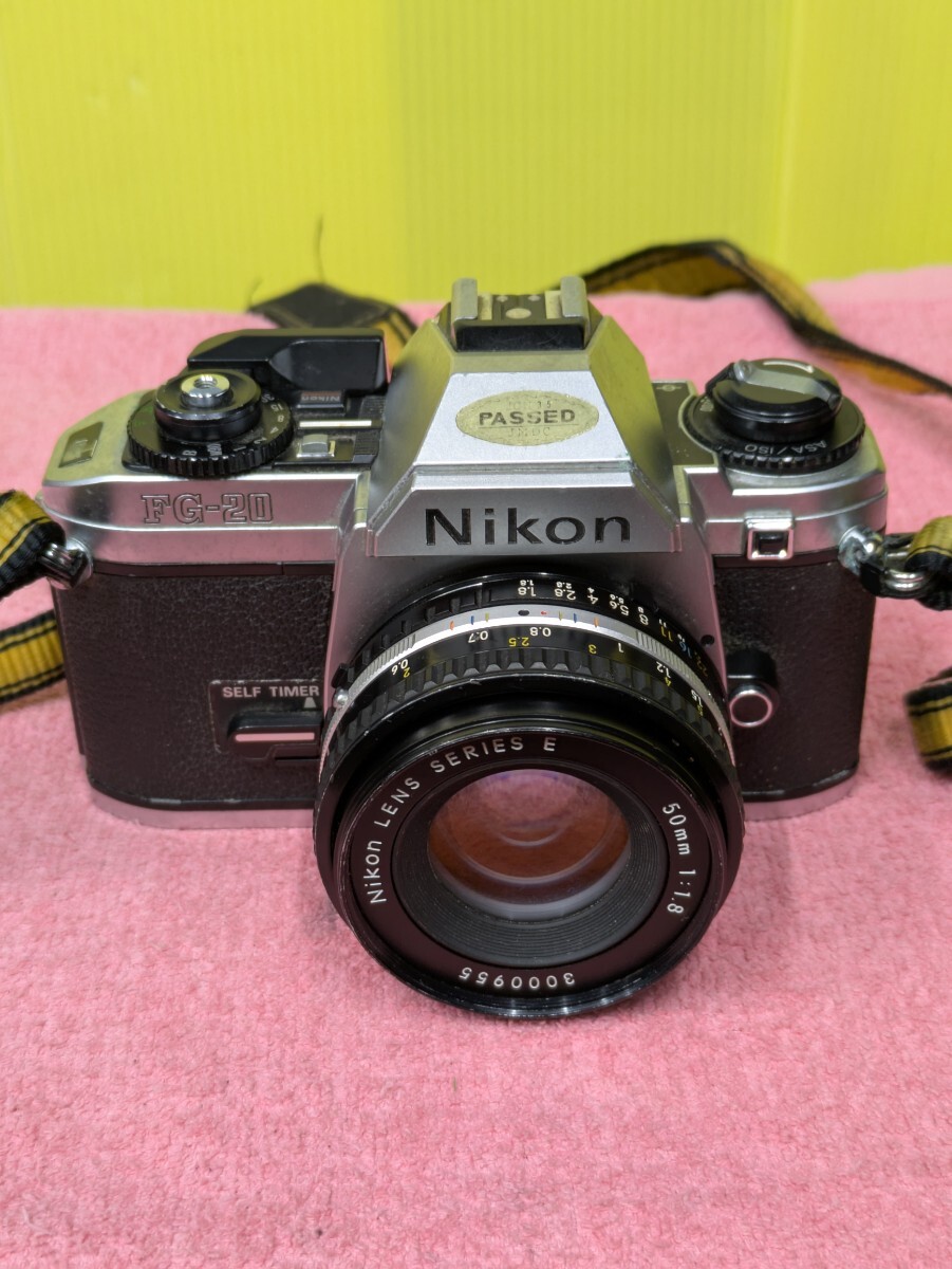 年代物 ヴィンテージ フィルムカメラ ニコン FG-20 動作未確認 レストアベース中古現状品 NIKON 一眼レフ 昭和レトロ アンティーク 80s