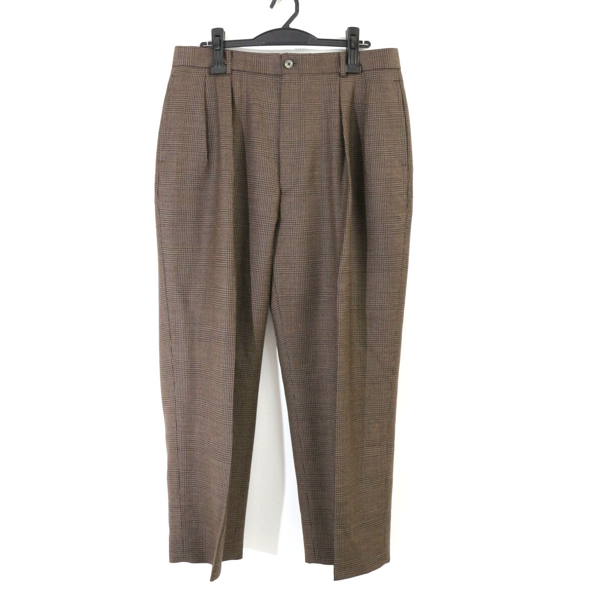 NEAT 定価110,000円 25SS HARRISONS “BURRA BAY” グレンチェックワイドスラックスパンツ 32 ニート