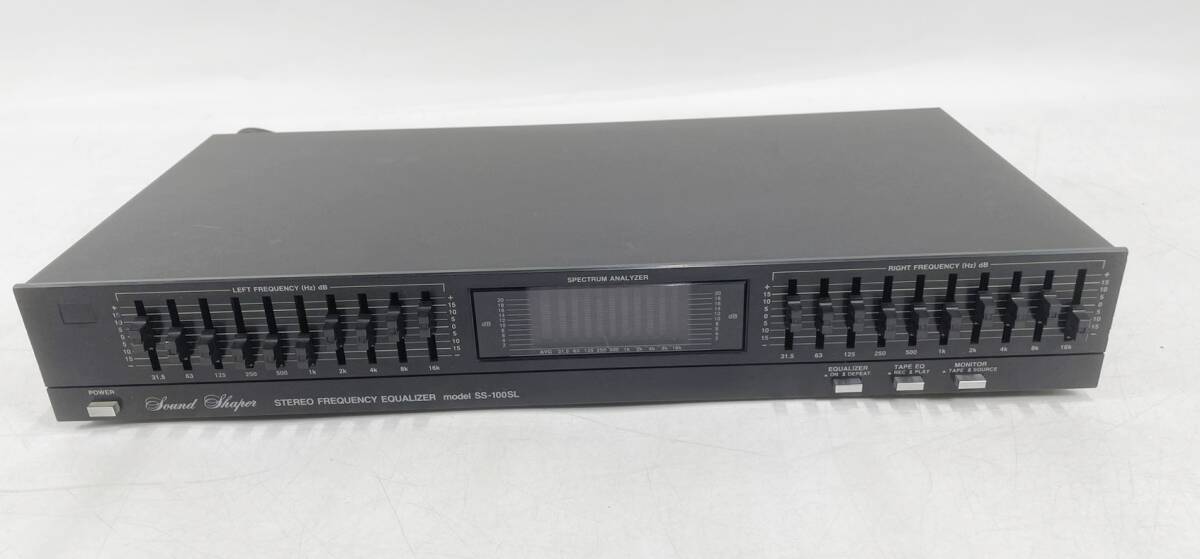 ADC Sound Shaper グラフィックイコライザー SS-100SL 通電のみ確認済 オーディオ機器 音響機器 1円～　Y12