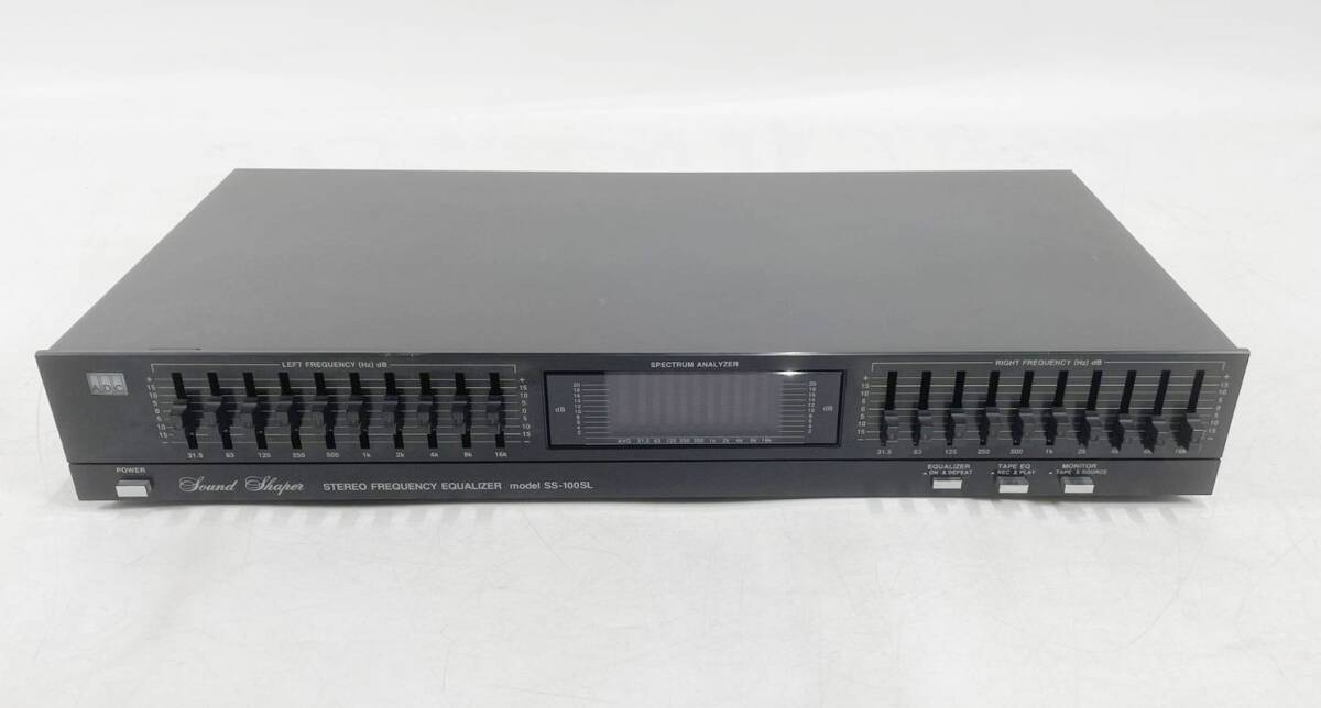 ADC Sound Shaper グラフィックイコライザー SS-100SL 通電のみ確認済 オーディオ機器 音響機器 1円～　Y10