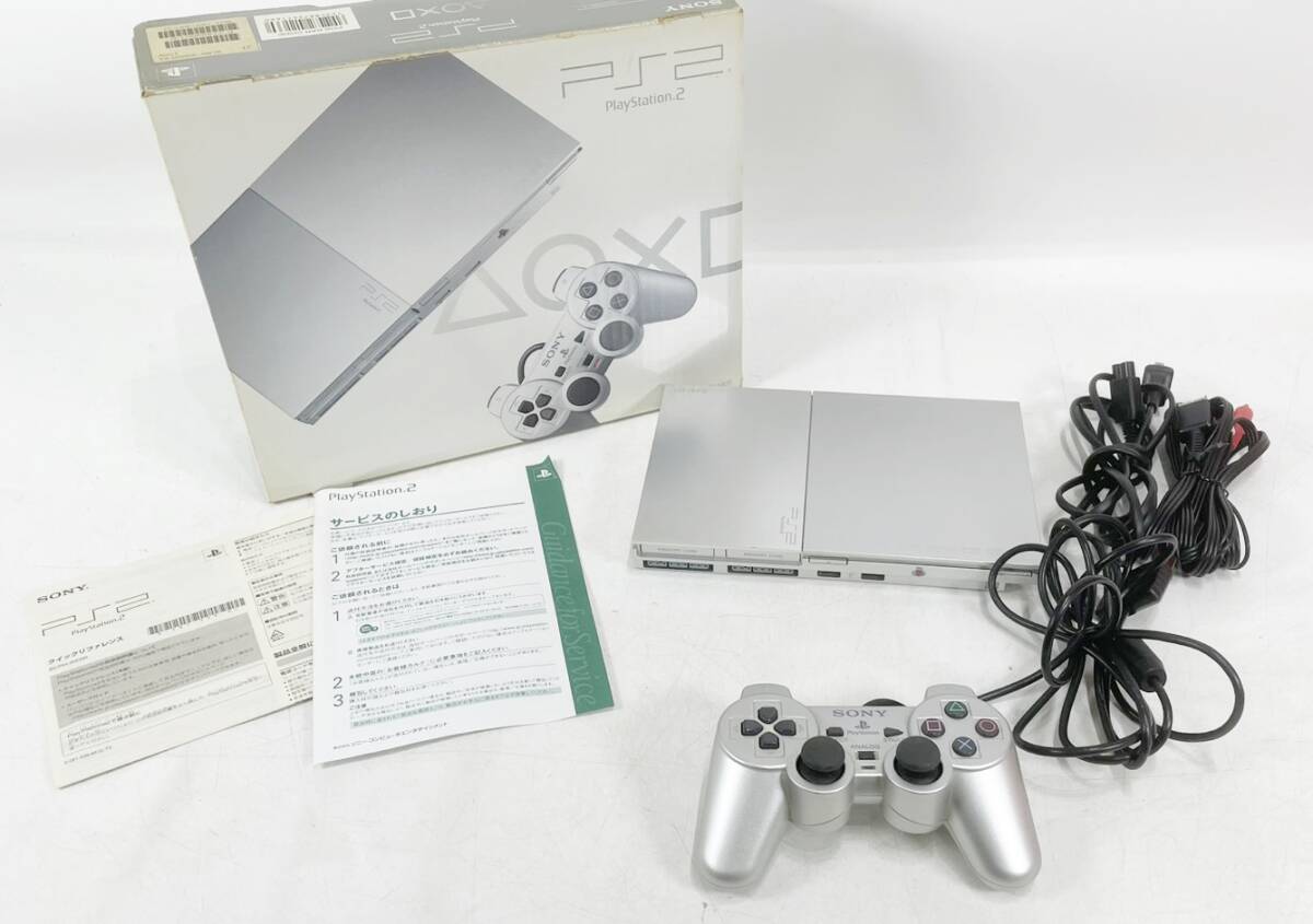 SONY PlayStation2 PS2 SCPH-90000SS サテン・シルバー 本体 コントローラー プレステ2 ソニー プレイステーション2 1円～