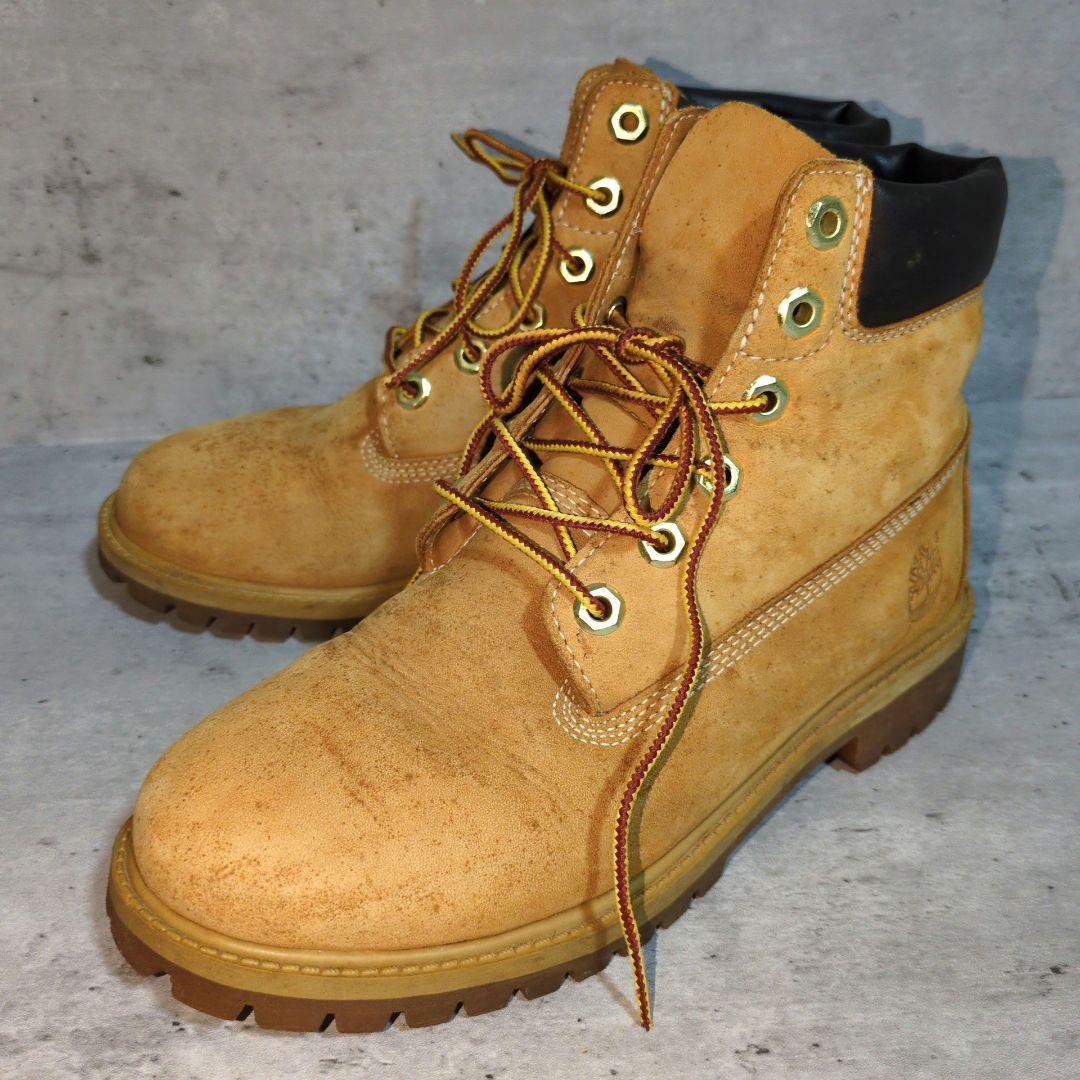 【Timberland (ティンバーランド)】12909/6インチ プレミアム ウォータープルーフ ブーツ/防水/ヌバックレザー/革靴/レディース/BOYS/23cm