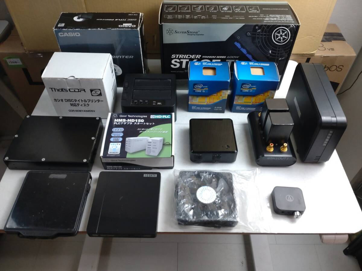 13548-093★PCパーツおまとめ14点 自作パソコン 部品取り 淵源 空冷ファン 冷却パーツ 外付どらオブ ブランクメディア 他 現状品★