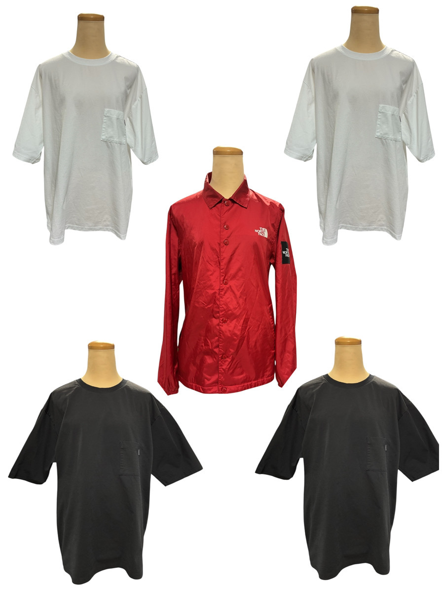 13683-096★THE NORTH FACE洋服まとめ/5点/XL/M/ノースフェイス/メンズ/MENS/半袖/ナイロンジャケット/NT12447/NT12268/NP21836★