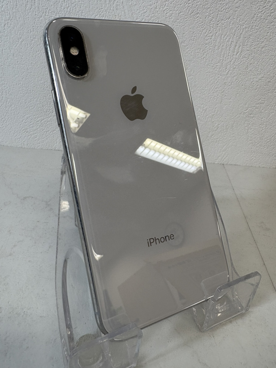 13714-014★iPhoneX/64GB/利用制限◯/SIMフリー/バッテリー76%/MQAY2J/A/シルバー/アイフォン/画面割れ有/動作確認/通電確認/初期化済★