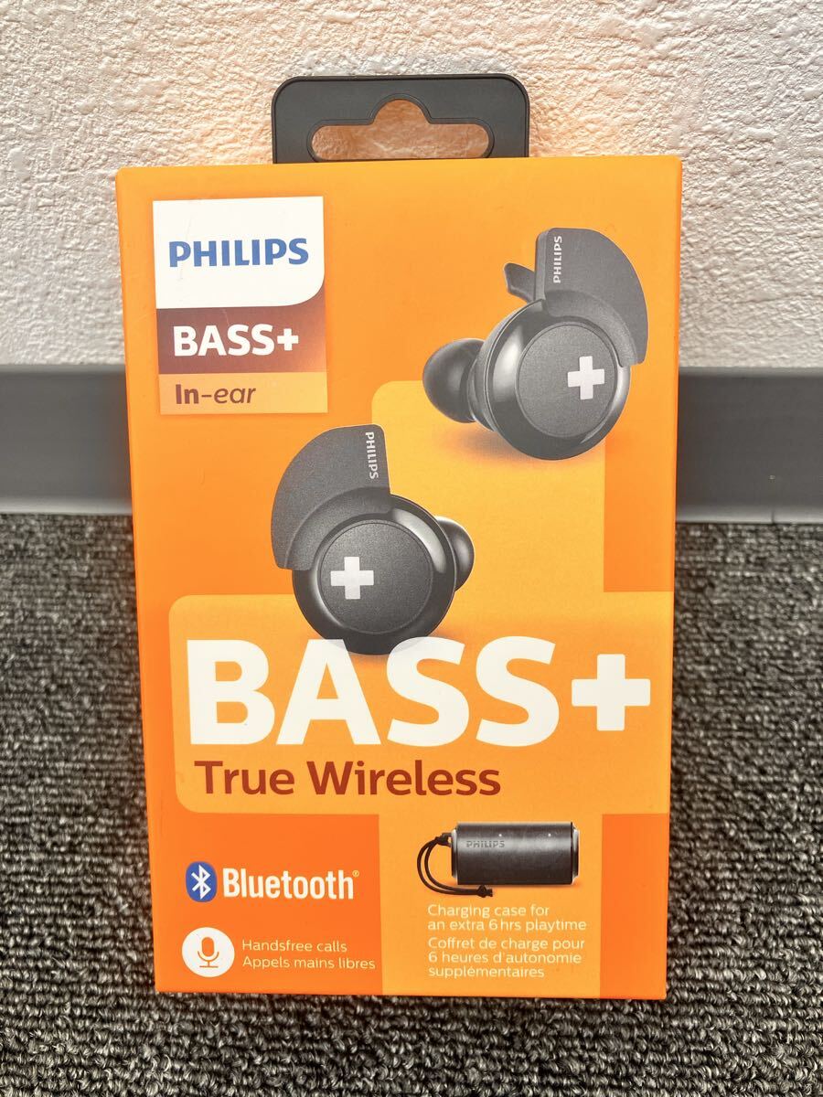送料無料/未開封 未使用品/Philips/フィリップス/BASS+/ワイヤレスイヤホン/SHB4385BK/00/ツーリストモデル/ブラック