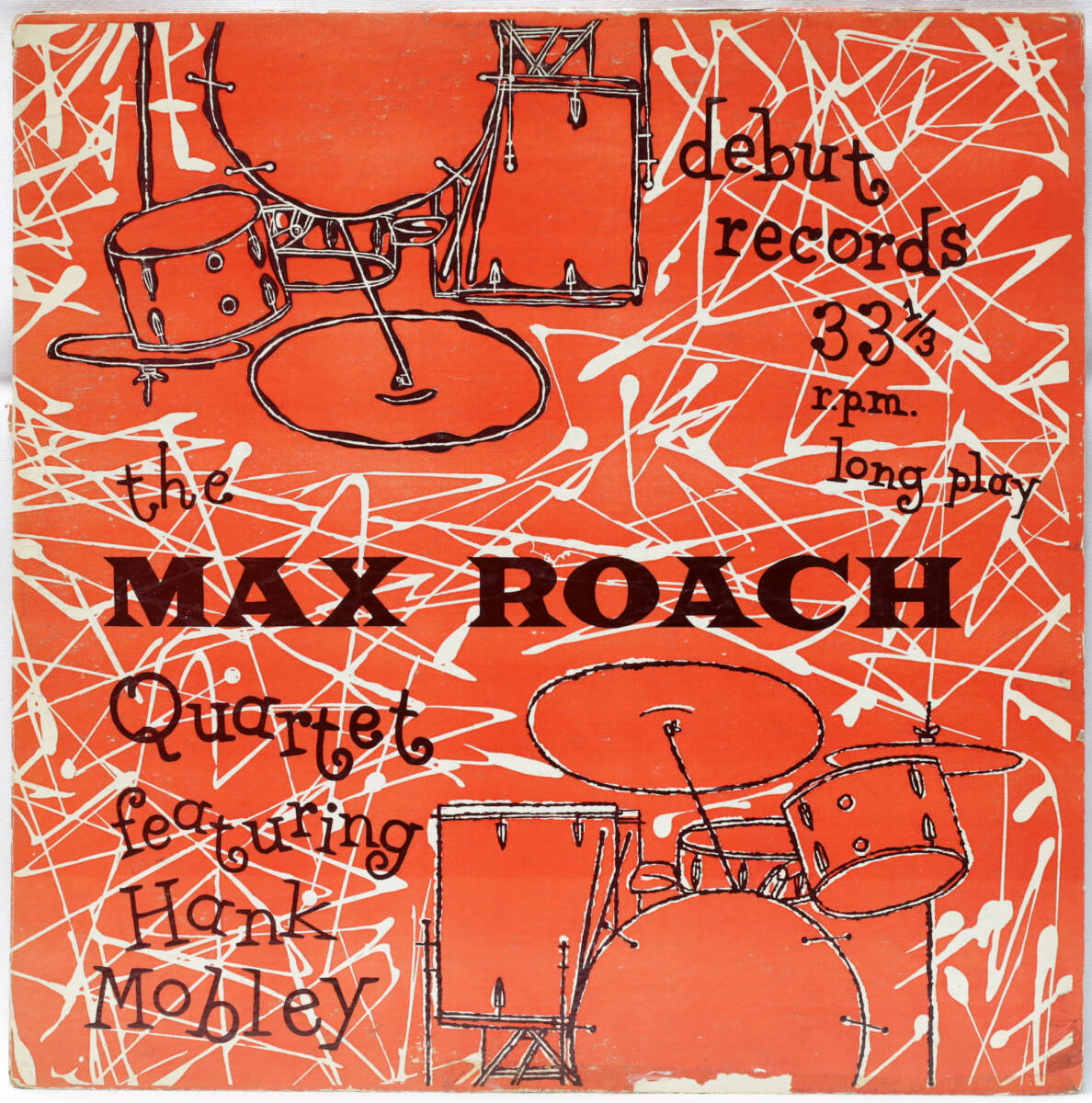 US盤オリジナル DEBUT DLP-13 MAX ROACH Quartet Featuring HANK MOBLEY 10インチ DG WALTER DAVIS / FRANKLIN SKEETE 10inch