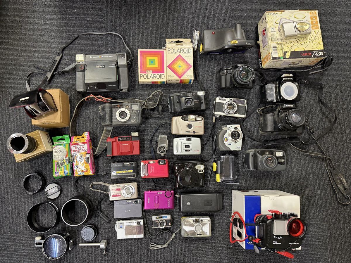 カメラ フィルムカメラ デジカメ 一眼レフ コンパクトカメラ レンズ Nikon Canon SONY MINOLTA OLYMPUS 他 まとめて 動作未確認 部品取り