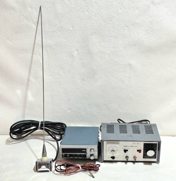 【現状品】アマチュア無線機 3点セット トランシーバー トランスバーター 受信機 アンテナ 安定化電源装置 無線機 昭和レトロ 当時物