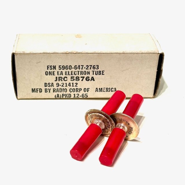 【未使用】RCA 5876A 2本セット 三極管 ロケット管 ペア まとめ 昭和レトロ 当時物 ヴィンテージ