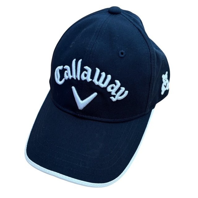 【未使用】Callaway キャロウェイ　帽子　キャップ　フリーサイズ　サイズ調整可能　ネイビー　スポーツ　ゴルフ　HMY