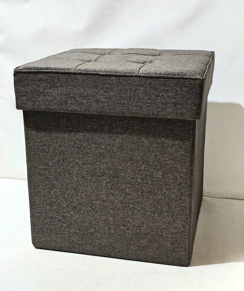 ★未使用★アイリスオーヤマ 折りたたみ 収納スツール SST-38 オットマン 収納ケース 小物収納 ①